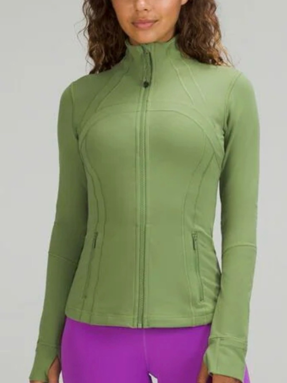 lululemon athletica Olive Green Full-Zip Athletic Jacket
